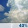 This Afternoon: Scattered showers and thunderstorms. Some of the storms could produce small hail and gusty winds. Partly sunny, with a high near 79. Light north wind. Chance of precipitation is 40%. New rainfall amounts of less than a tenth of an inch, except higher amounts possible in thunderstorms. This Afternoon: Scattered showers and thunderstorms. Some of the storms could produce small hail and gusty winds. Partly sunny, with a high near 79. Light north wind. Chance of precipitation is 40%. New rainfall amounts of less than a tenth of an inch, except higher amounts possible in thunderstorms.