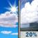 Sunday: Isolated showers between 2pm and 3pm.  Mostly sunny, with a high near 78. Light and variable wind.  Chance of precipitation is 20%.